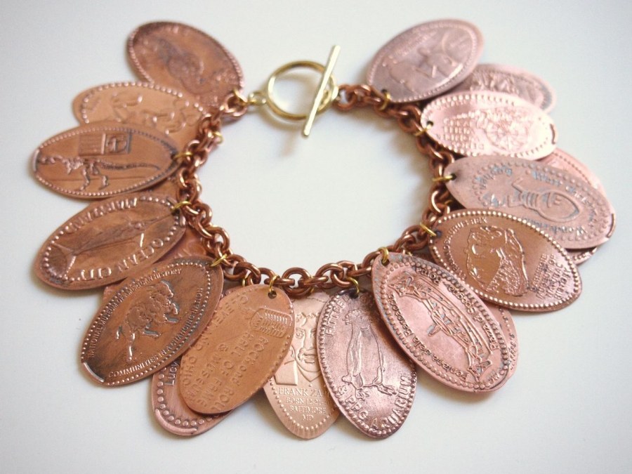 Pressed sale coin necklace